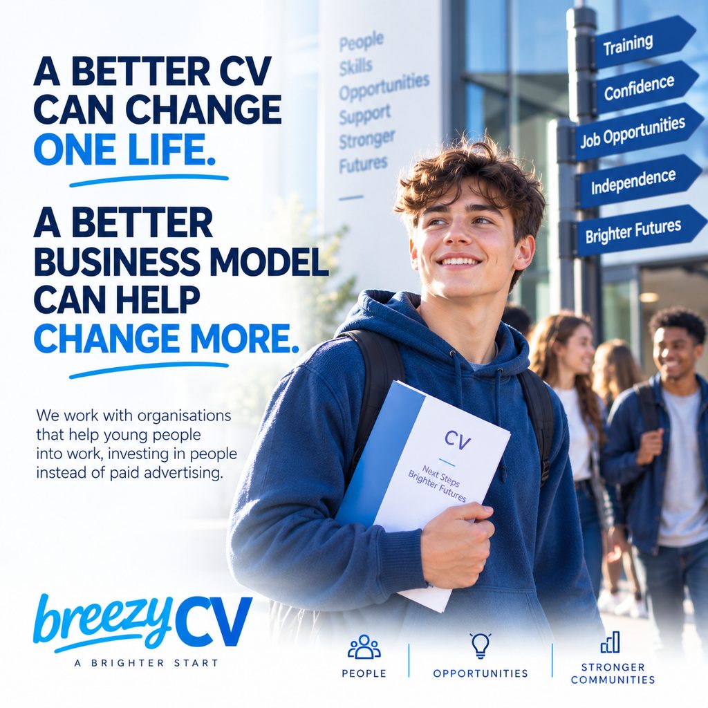 A better CV can change one life: but a better business model can help change more with BreezyCV